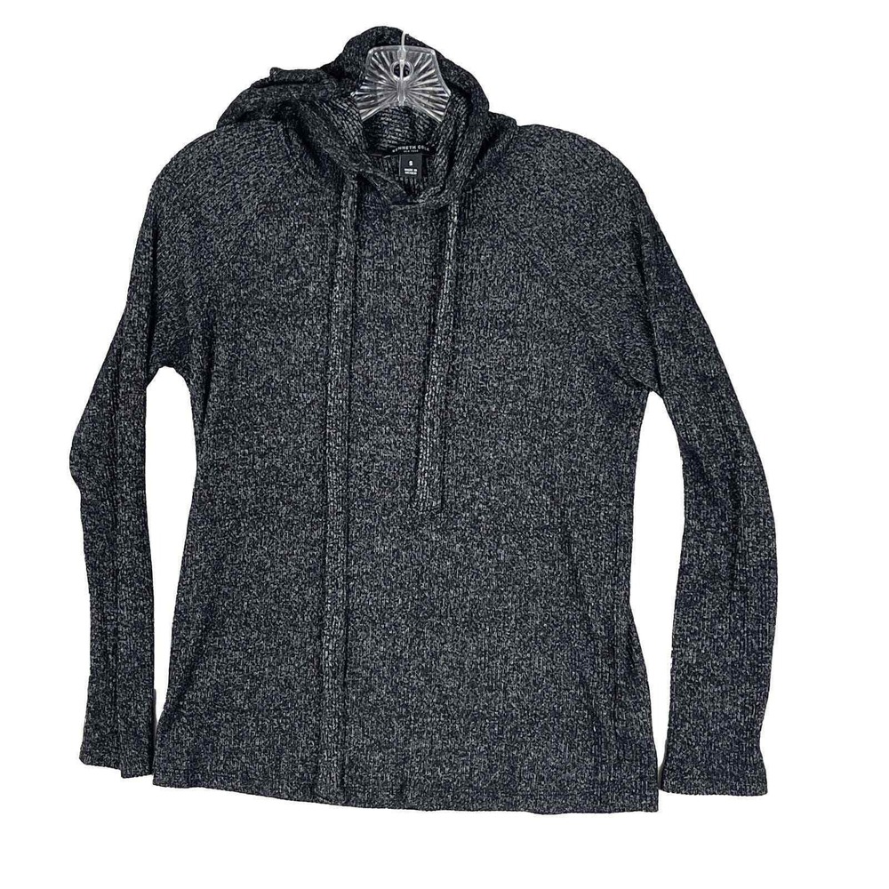 Kenneth Cole Hoodie Women's S Gray Knit Sweater Long Sleeve Cozy Light‎ Shirt